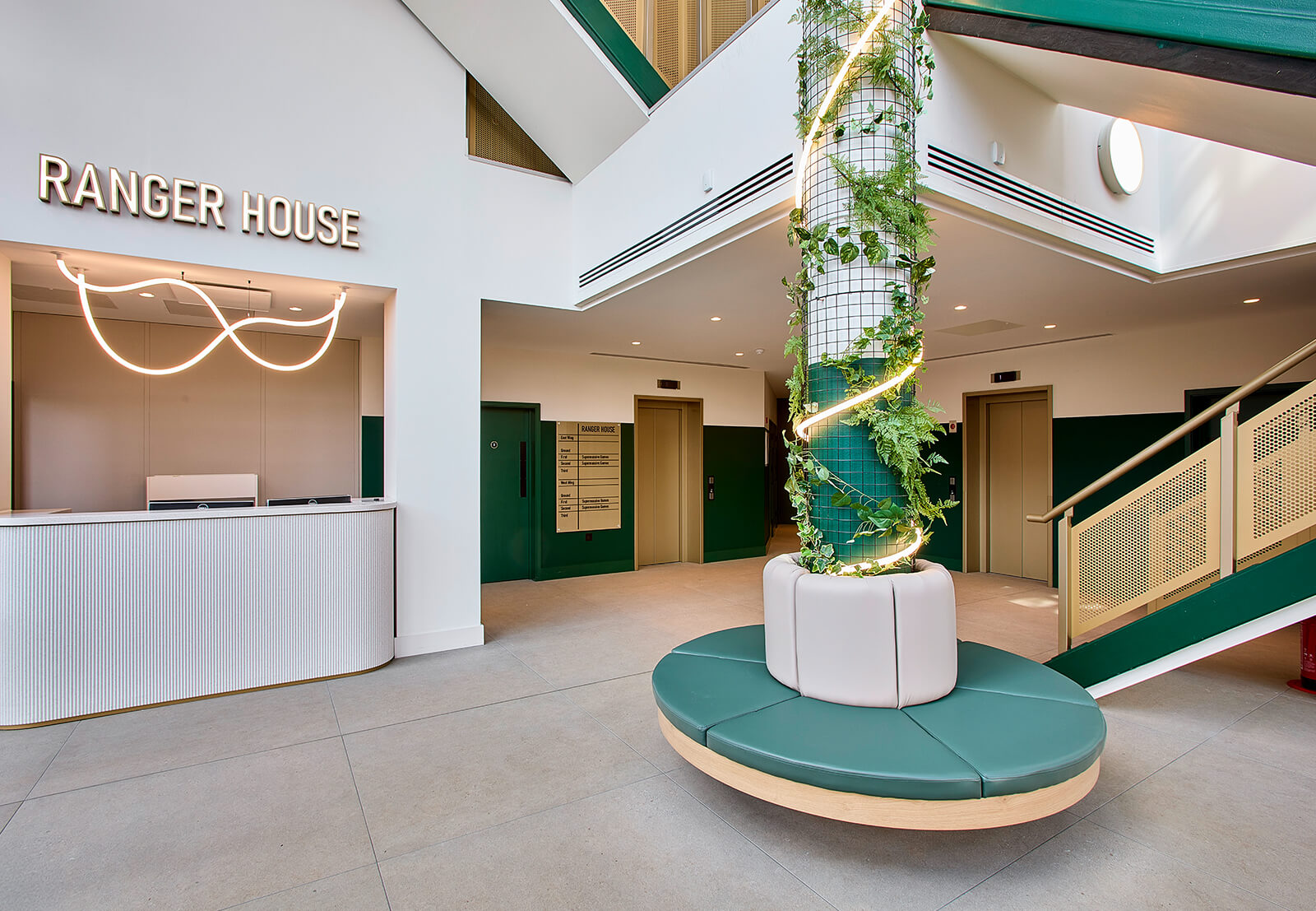 Ranger House reception area CGI visual